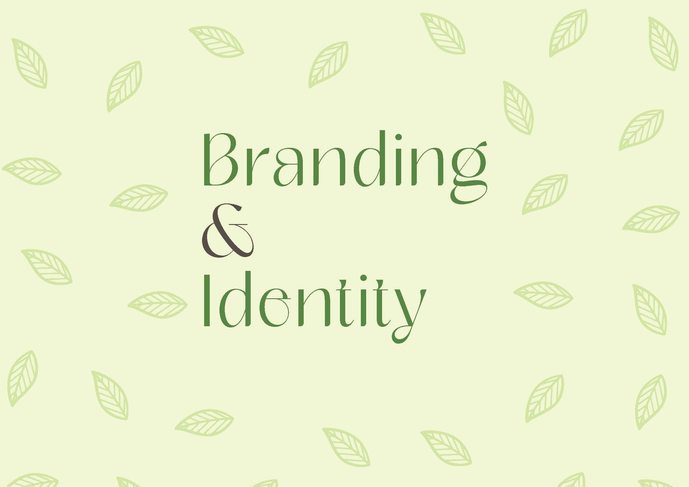 Let Us Revive green branding and identity presentation board
