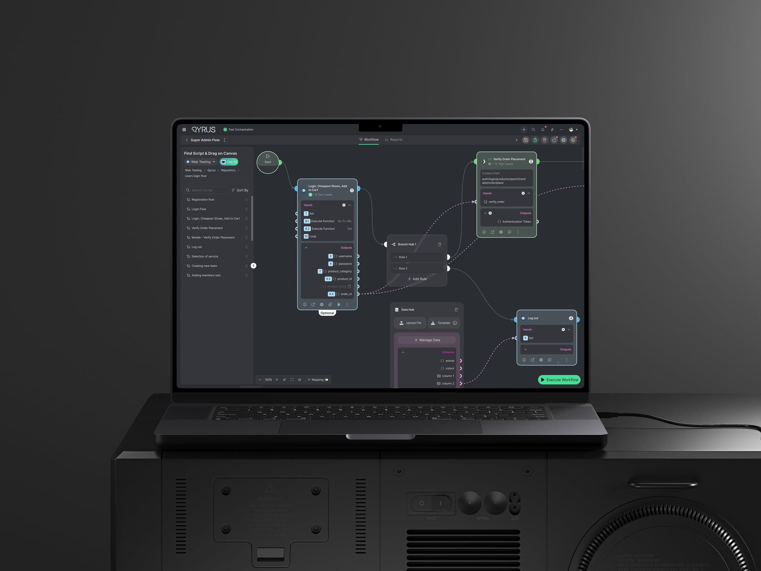 Qyrus Test Orchestration project preview